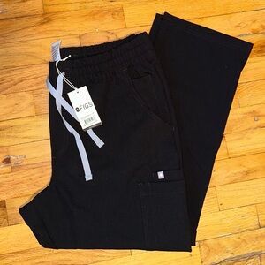 FIGS Women’s High Waisted Dowa Black Pants XL Petite